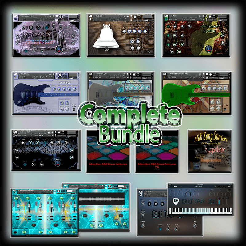 Complete Bundle, All Boyss-Sound-e-Scapes products bundle, kontakt & sfz instruments, midi chords & drums etc